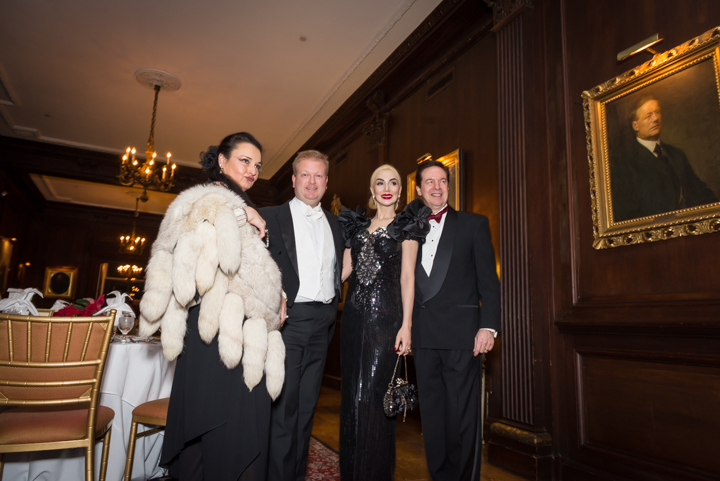  Diplomatic Liaison Rhoda Septilici, left, introduces guests Ioana and Paul Lee to ball chairman Paul du Quenoy, center, at the annual Russian Ball on January 11, 2014. This year marks a move from the Mayflower to the elite Cosmos Club, where du Quenoy is one of 13 members under 40. 